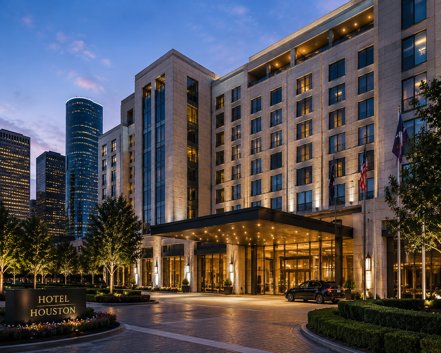Hotel lobby and natural stone restoration services in Houston TX