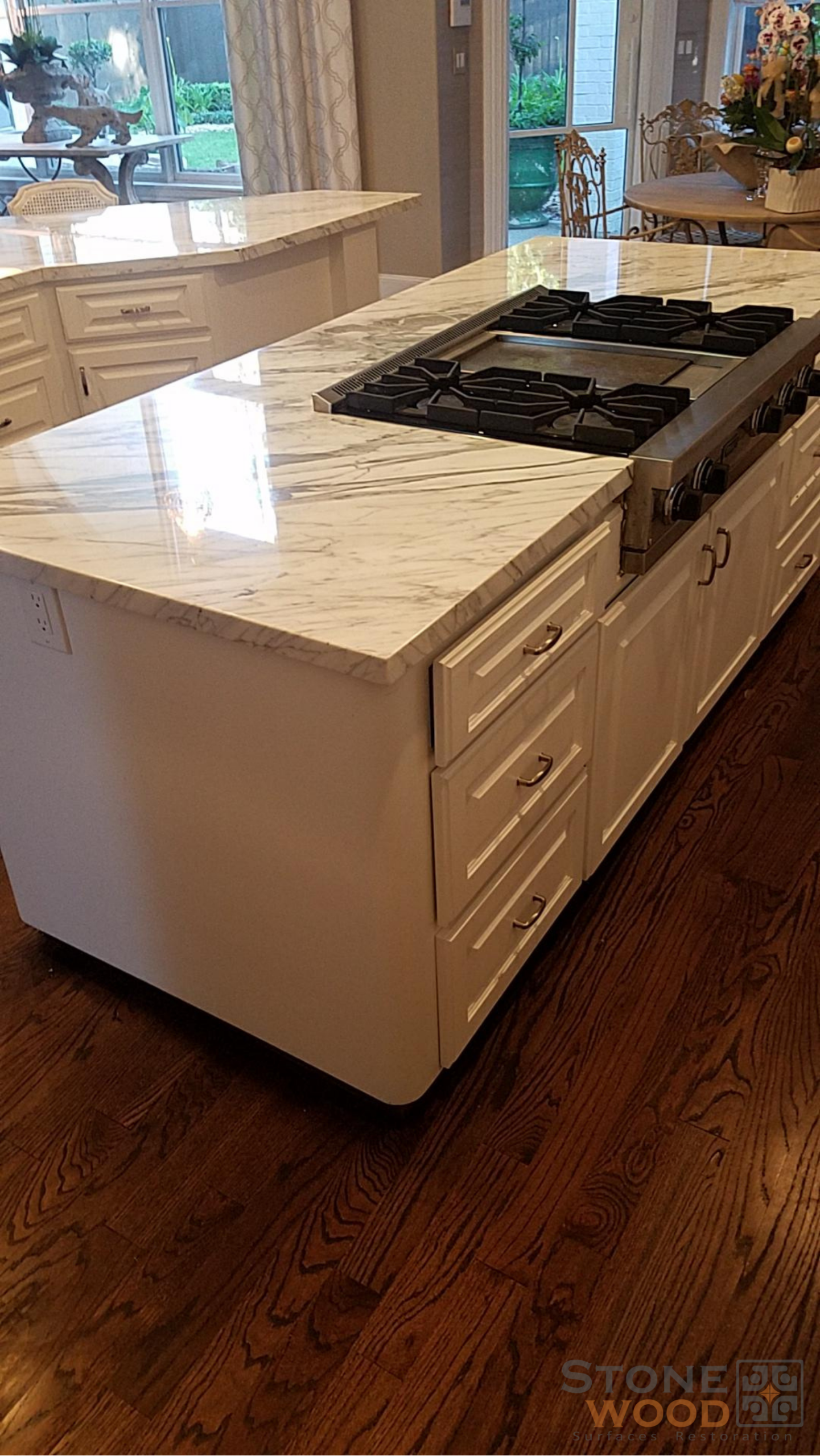 Marble countertop polishing in Houston
