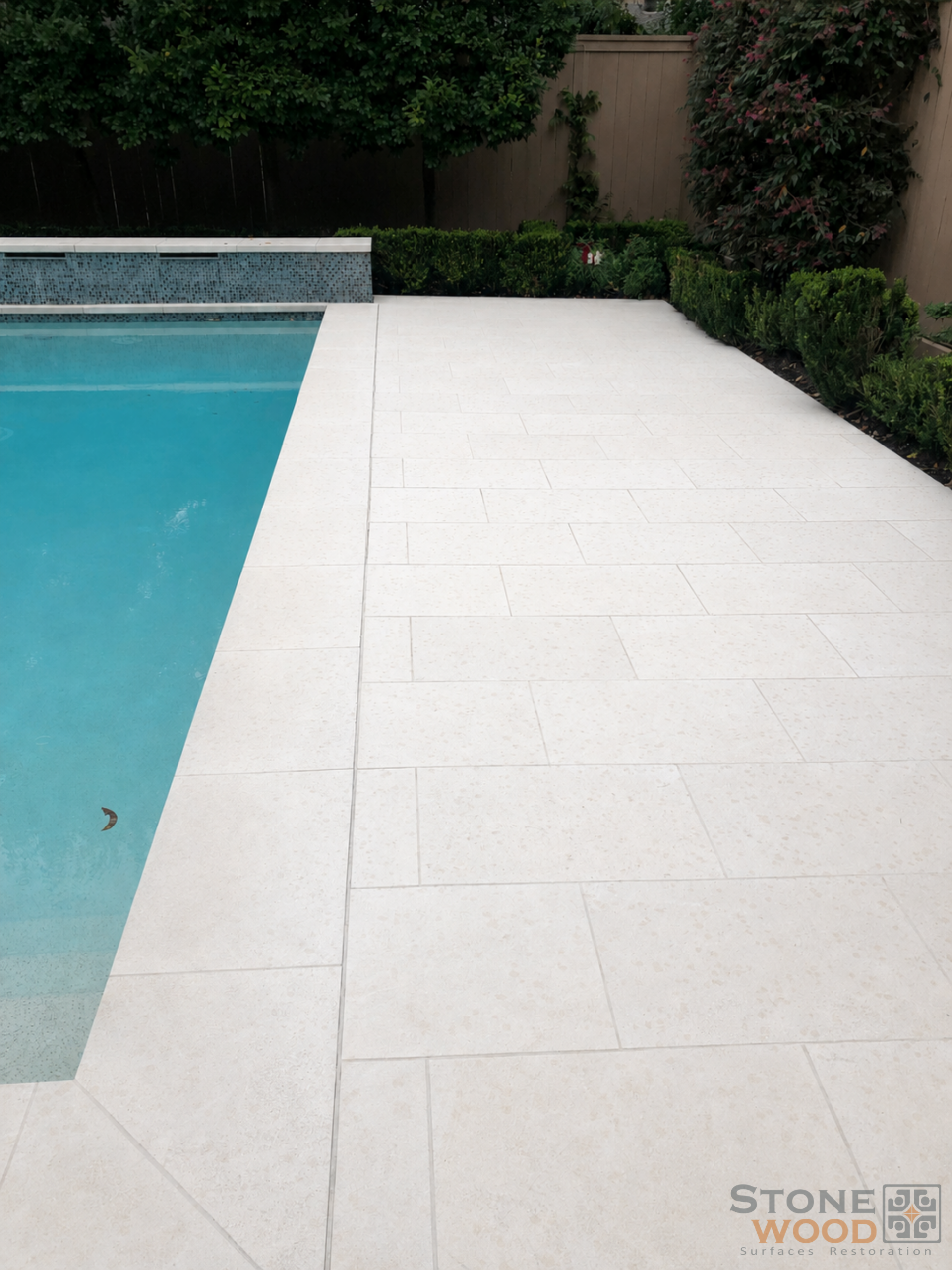 Outdoor limestone restoration in Houston