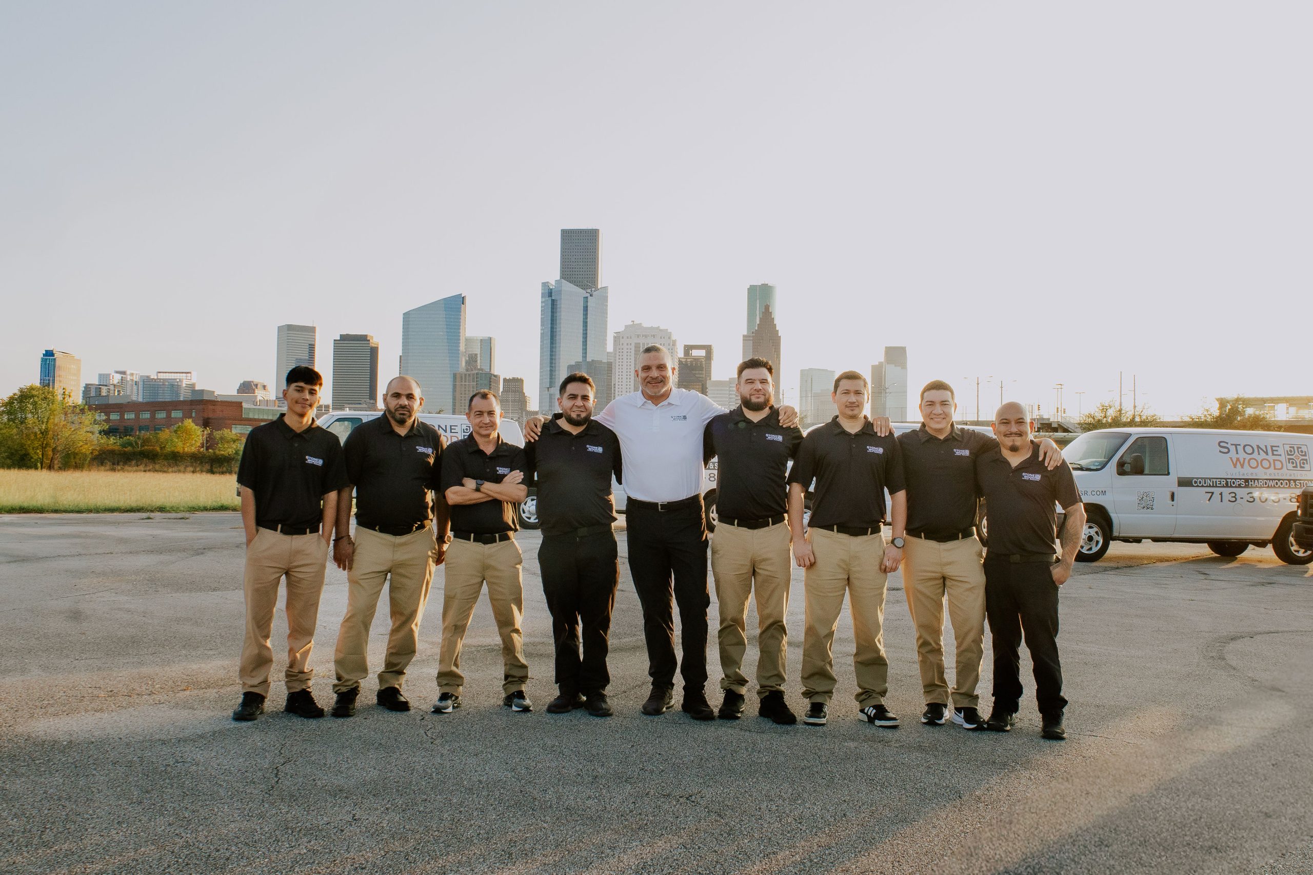 Professional marble polishing team in Houston