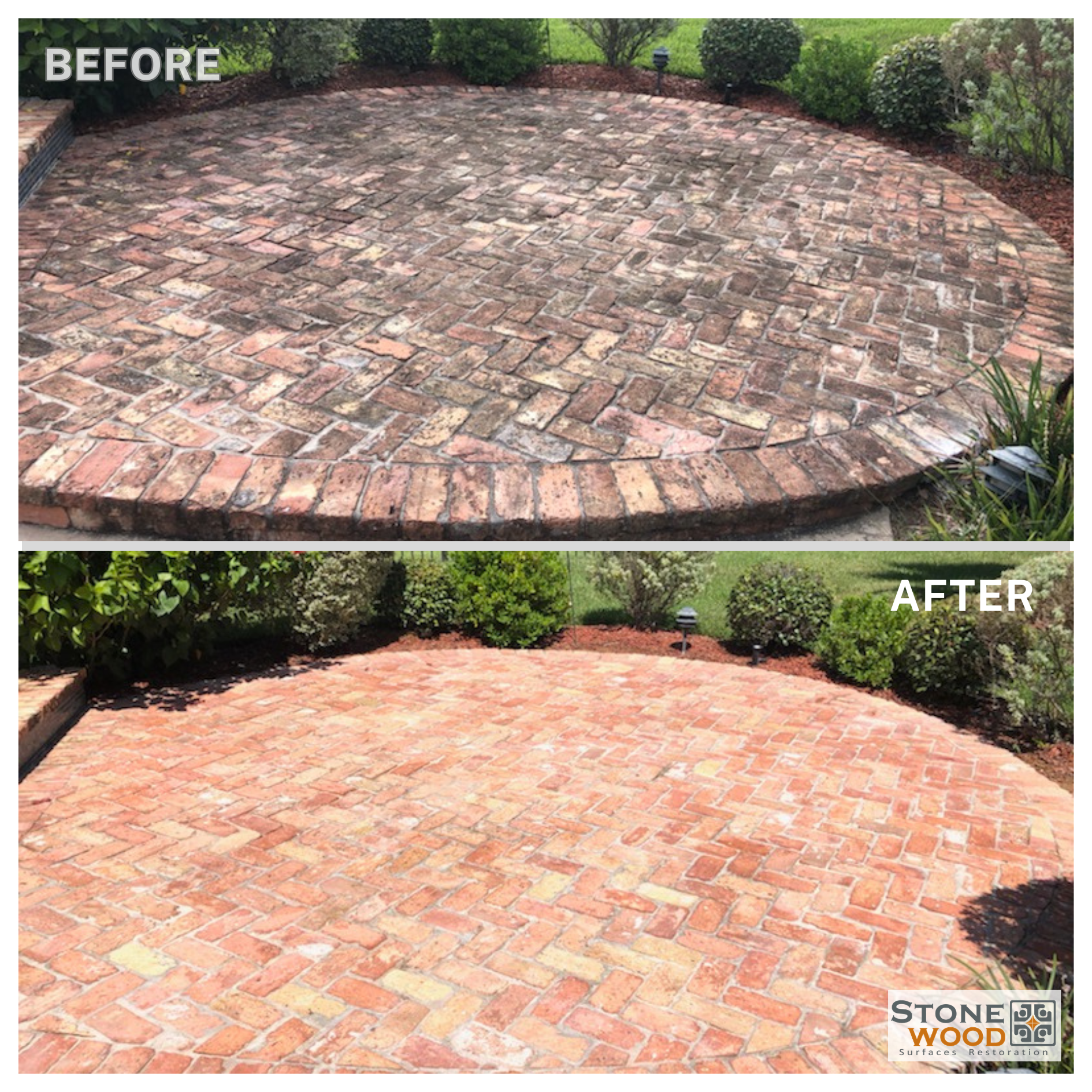 Paver patio restoration in Houston