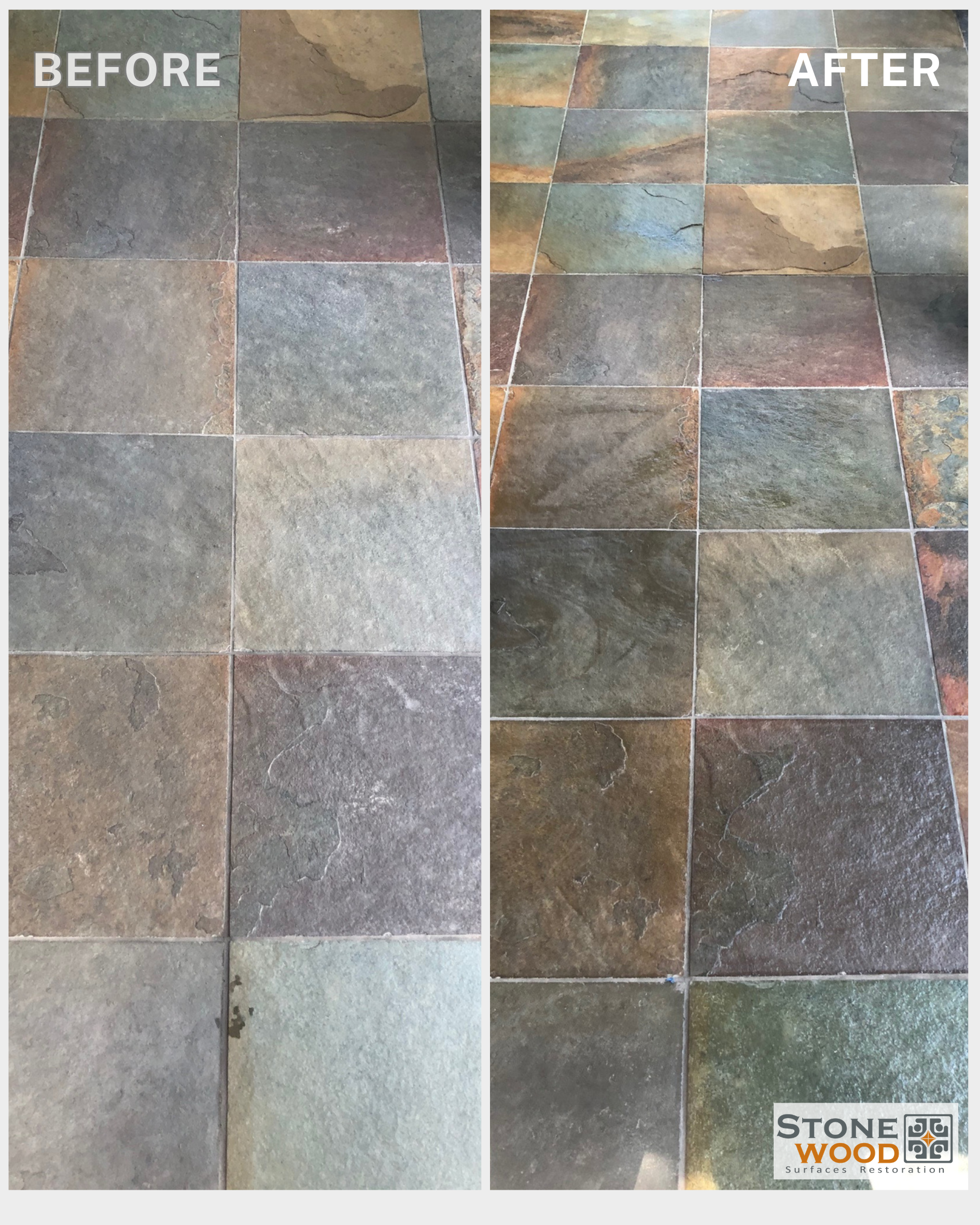 Professional stone floor restoration in Houston